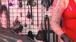 Bondage Sack Sub Gets Sounded by Ms Nacke