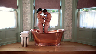 Pregnant Wife Gets Fucked in the Bath