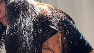 Try on Leggings and Pants, Boobs Tease, Pussy Flashing