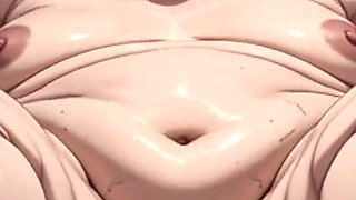 Horny Obese BBW Masturbates Her Hairy Wet Pussy - Big Belly Solo Play