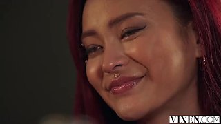 Rae Lil Black Seduces Best Friend's Man - Naughty Redhead in Lingerie Fucks Hard Doggystyle & Deep Throat Blowjob
