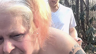 Outdoor Sucking Leafs to Anal Pumping on the Car Rough and Hard