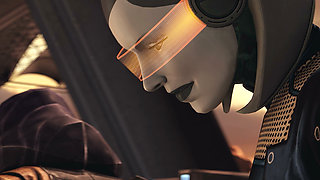 Space Commander Ava Futa Girl 3D Animation - Universal Defenders