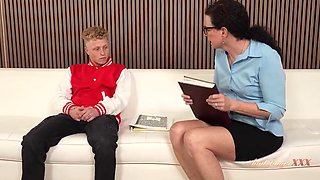 AuntJudysXXX - Tall Mature Teacher Beth Mckenna Fucks Her Jock Student