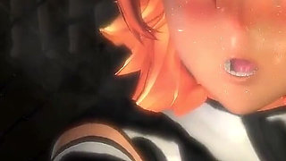 Anime Cow Girl Pounded Hard Against the Cage