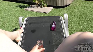 Light-haired Strokes in Jacuzzi & Terrace