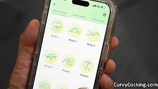 Asian swaps remote vibrator for penis at the gym