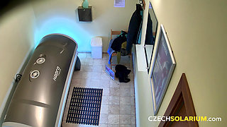 Czech Solarium 240: Young Woman’s Steamy Solarium Exploration