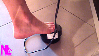 Me Sewing Barefoot on My Sewing Machine