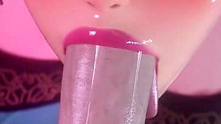 [kpop Demon Hunters] Zoey Sloppy Blowjob 3D Animation