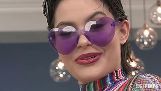 Nicole Aria entices with her jeweled speculum and Anal Toys before a fucking anal fuck