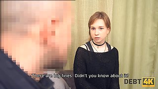 Debt4k. girl pays for gadgets by smoking and riding collector\u2019s schlong