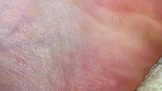 Flexible foot fetish masturbating with feet and hands