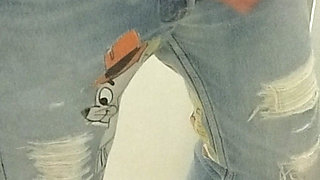 Denim jeans masturbation