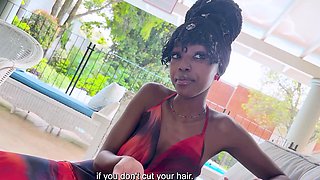 This EBONY TEEN had her first ORGASM