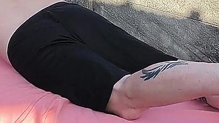 Nude Massage Outdoors with Hot Blonde