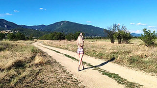 Slave Tih Ie Walks in the Blue Dress