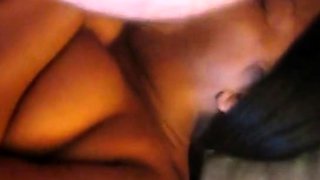 Black Escort with Big Tits Gets POV Cum in Mouth