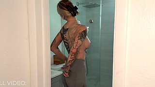 Tattooed Girl Cancels Party to Make Herself Cum Multiple