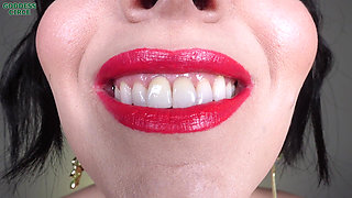 Beautiful Girl Smokes a Cigar - Ugly but Hot Lipstick