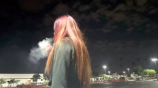 Italian Long Hair Smoking Outside Late at Night Smoker Smoke