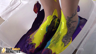 Colorplay with a Ginger-head Small Tit Babe