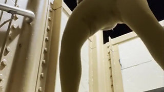 Risky Pissing Outdoors Spreading My Pussy