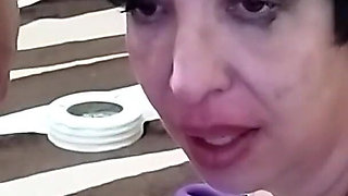 Hey Enjoy This Cock Sucking of My Wife in Her Knees