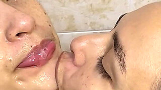 Wet Lesbian Kisses with Lots of Saliva and Spit