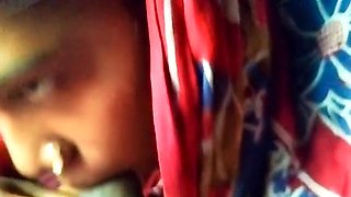 Horny Desi MILF Mom Gives Sloppy Blowjob to Young Boy in Village Bathroom