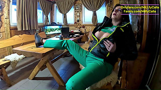 Downjacket Worship, Sloppy Deepthroat and Double Cum on My Coat