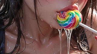 Lollipop licking compilation, 3d anime