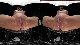 Young beauty explores intense vr uniform passion