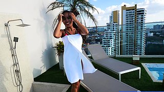 Bubble butt Thai GF first time anal fuck