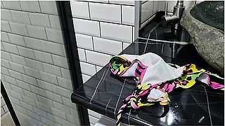 Pissing. Toilet Slave. Dominatrix Pisses In The Mouth And On The Body Of Her Slave