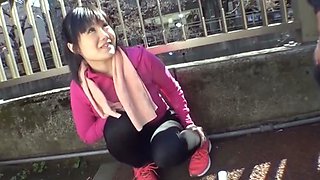 Busty Shizuku Hutaba Gets Double Load of Cum After Jog