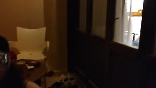 Risky Blowjob at Egypt Hotel Balkony and Shower After Cum in Mouth