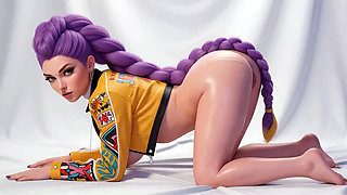 Rumi from KPOP Demon Hunters Dancing Naked (Cartoon 3D Ai) 04