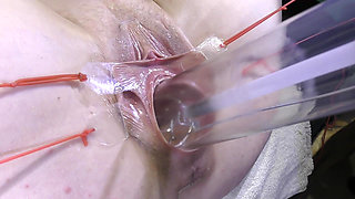 Far Spread Pussy Close up Fucking with Lamp 1000watt