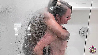 GILF Gets Soaked in Shower with BBC