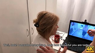 Tutor4k. boy provokes sexy schoolteacher to strip, films her, and tempts for sex