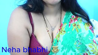 Desi Girlfriend Neha Bhabhi Fucked Hard by Boyfriend After 5 Years - Hindi Blowjob & Doggystyle Sex