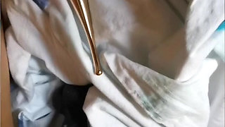 Girl fucks herself hard on bbc dildo and squirts