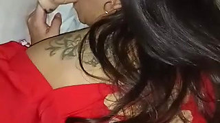 She licks her toy while being penetrated by a cock that makes her wet all over!