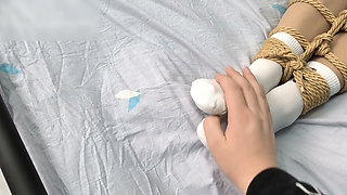 My Girlfriend Is Dressed as a Maid, Bound on the Bed and Played with at My Mercy
