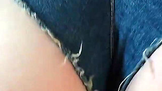 Ass in Jeans Shorts and Strip From It