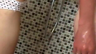 Japanese MILF Caught and Filmed Having Interracial Fuck in the Shower