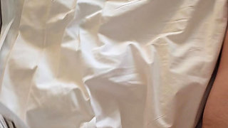 Milf pussy after fucking up close and she gets cummed on