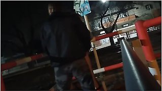 Public Sex In The City Naked Girl Flashing Wet Pussy To Voyeur Passengers Of The Train And Trucks - Wet Girl