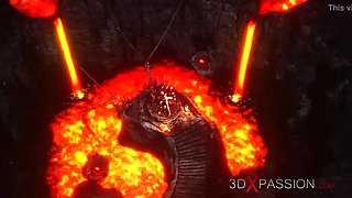 Inferno. hot porno in hell. satan fucks hard a young stunning woman